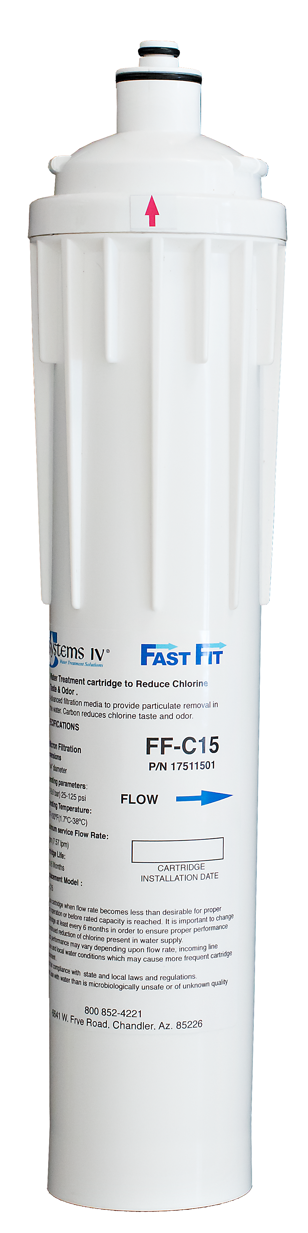 Systems IV FastFit 1751-1501,SIV FF-C15, Ice Machine Dual Filtration Carbon Replacement Filter