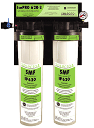 Selecto SMF IcePro620-2, 80-6202IP, Twin Hollow Carbon Filter System, Scale Inhibitor